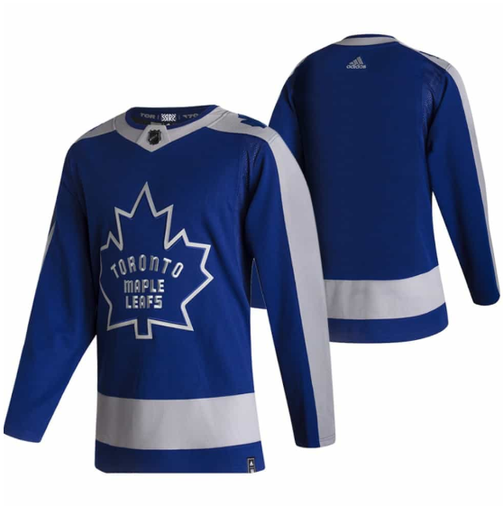 Men's Blue Toronto Maple Leafs Blank 2020/2021 Reverse Retro Special Edition Stitched Jersey